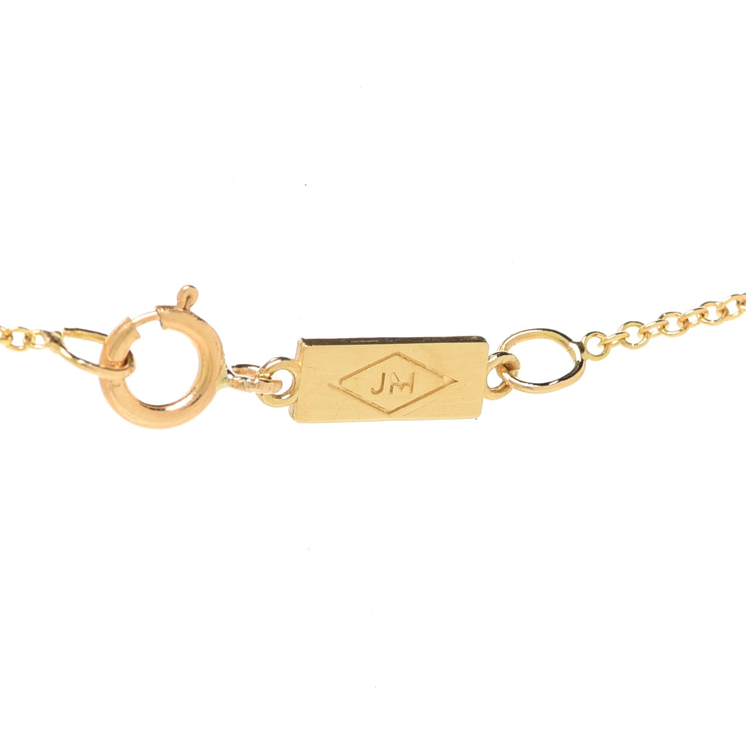Jennifer Meyer 18K Yellow Gold Diamond 3 Diamond Pendant Necklace 5 of 5