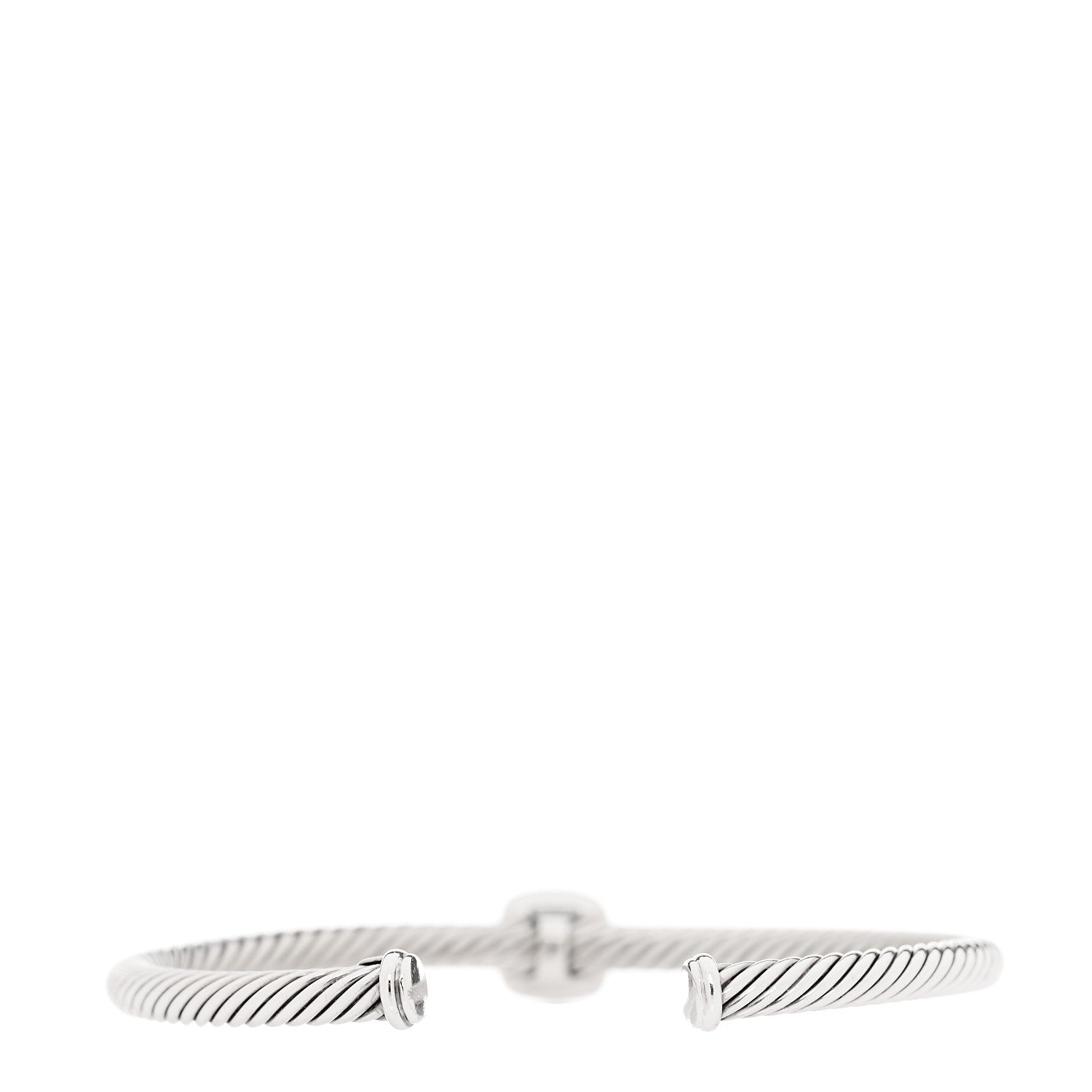 David Yurman Sterling Silver 18K Gold Blue Topaz 4mm Cable Classics Station Bracelet 3 of 5