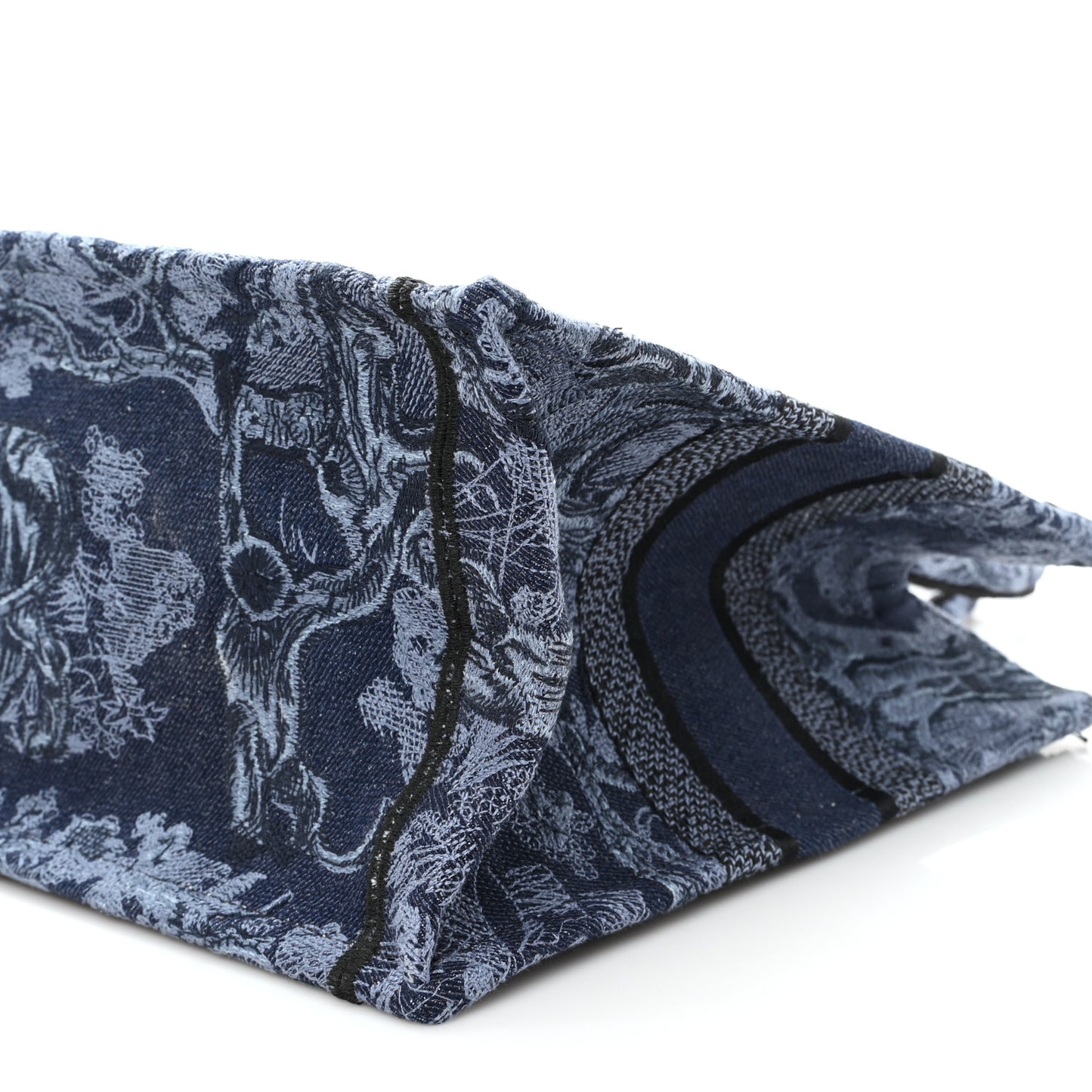 Canvas Embroidered Medium Dioriviera Toile De Jouy Book Tote Blue Black