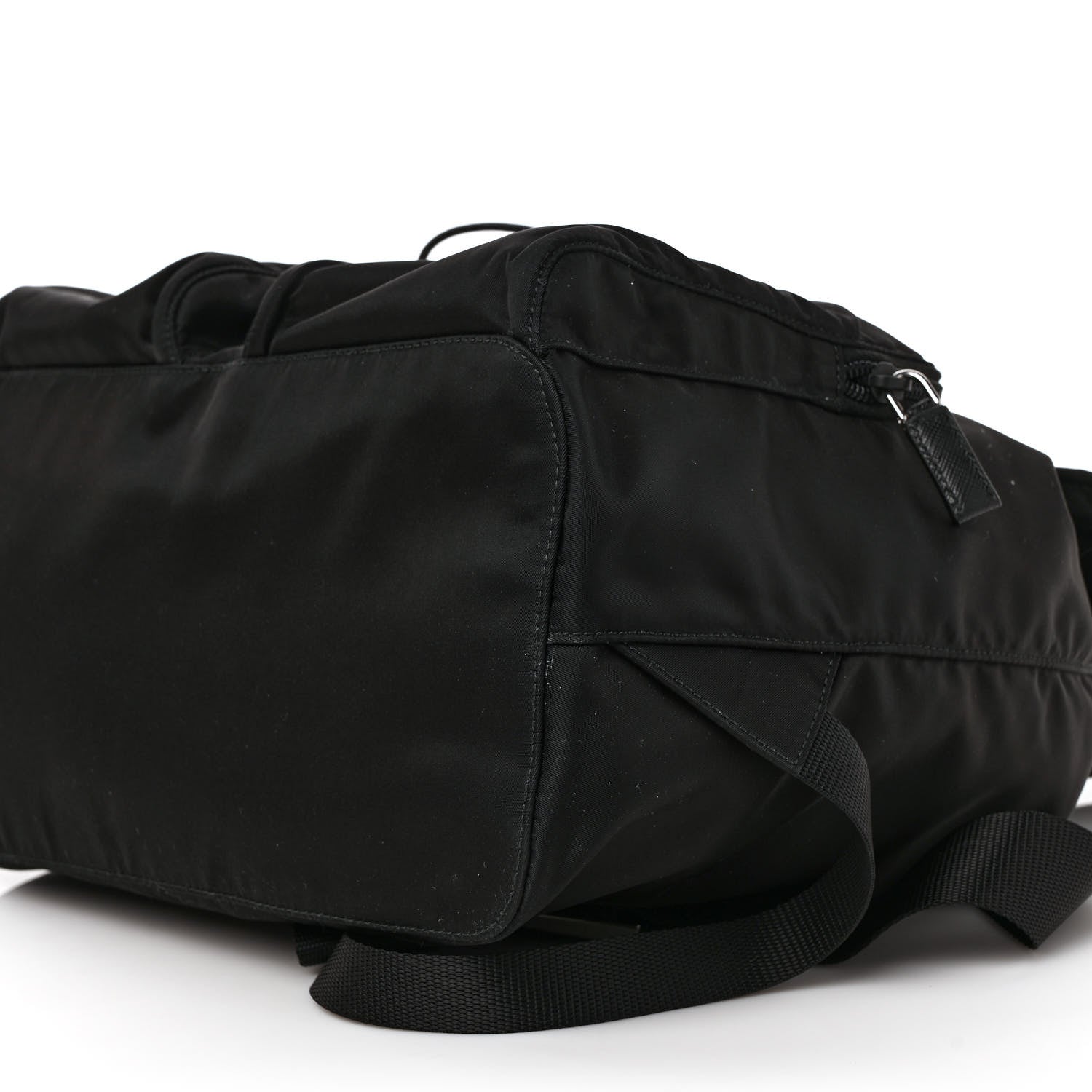 Prada Tessuto Nylon Saffiano Vela Backpack Black 9 of 9