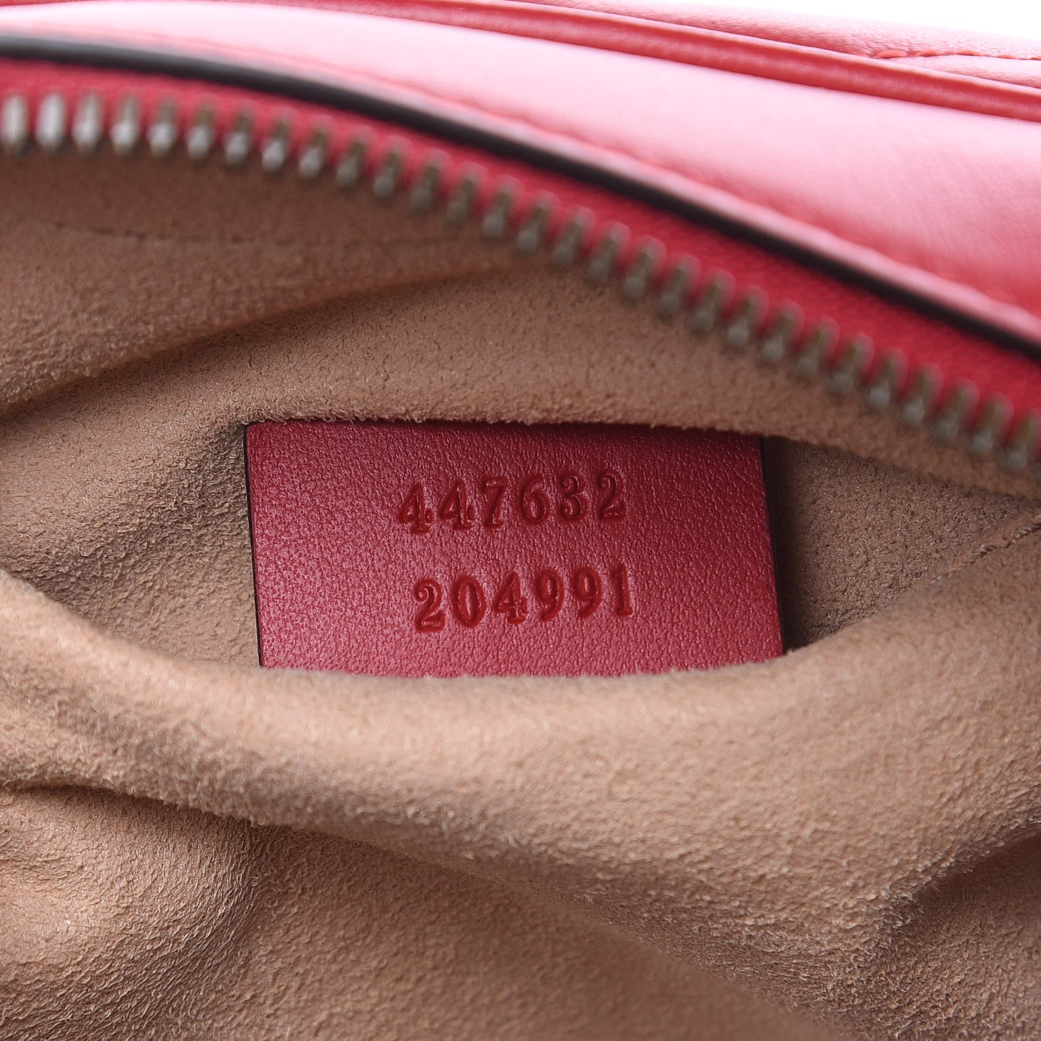 Gucci Calfskin Matelasse Small GG Marmont Chain Shoulder Bag Hibiscus Red 7 of 10
