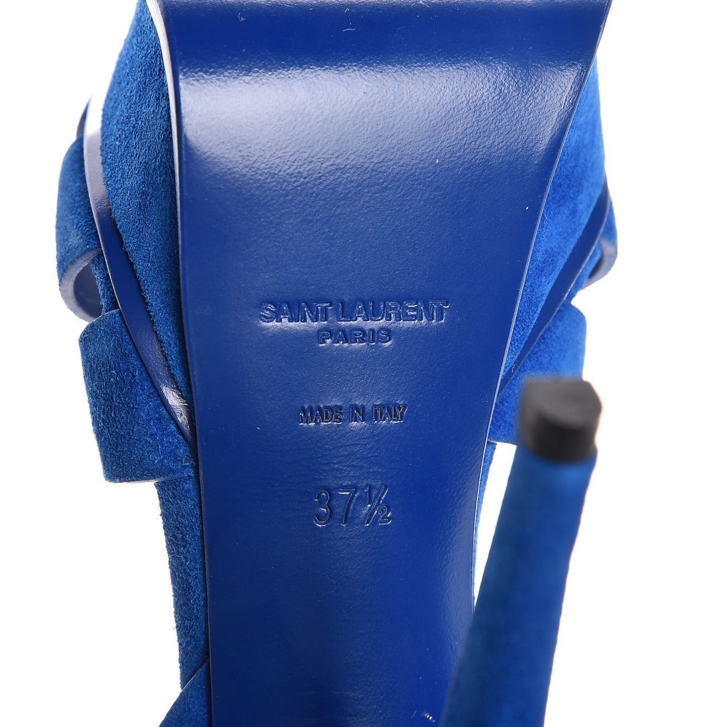 Suede Tribute 105 Platform Sandals 37.5 Blue