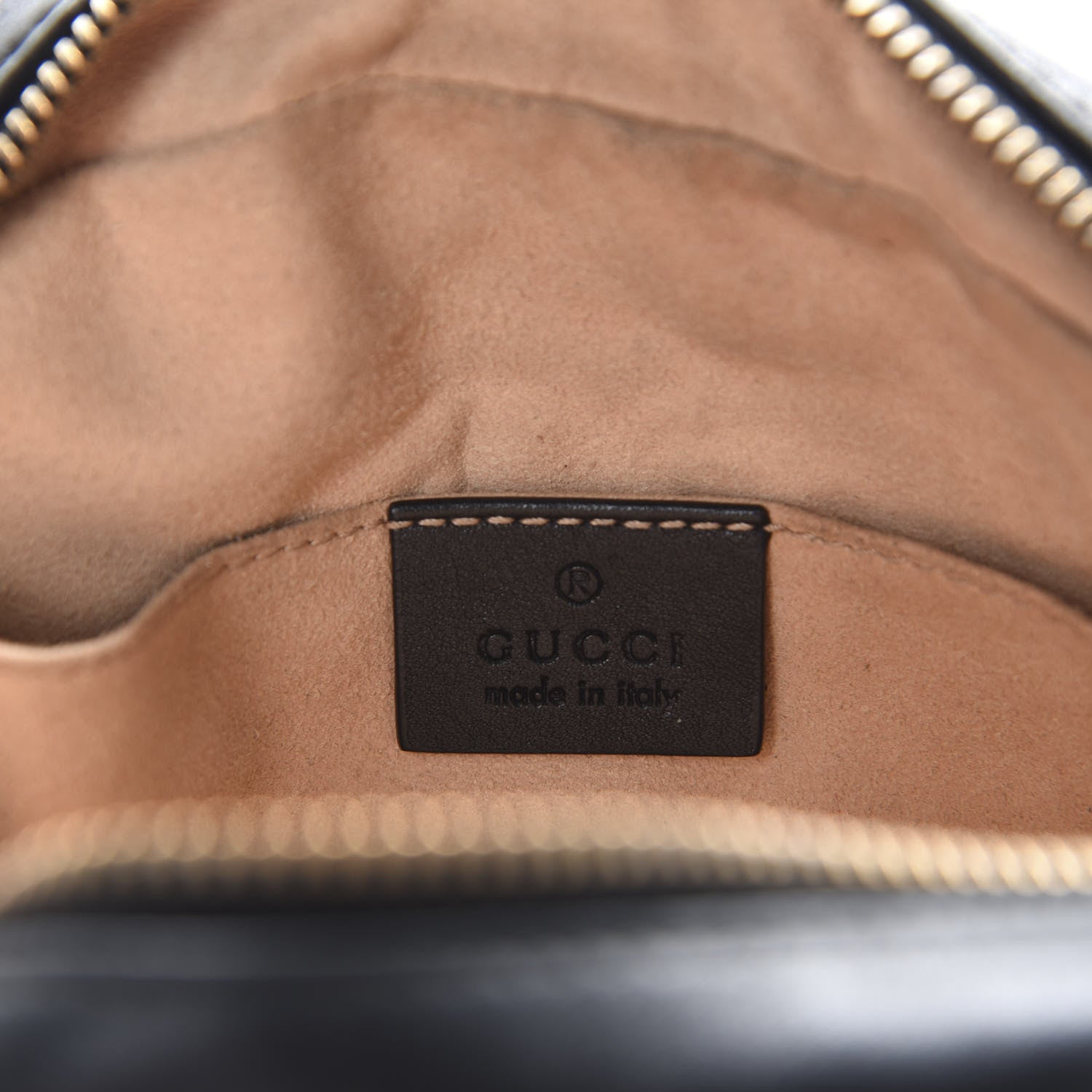 Gucci Calfskin Matelasse Mini GG Marmont Chain Shoulder Bag Black 8 of 10