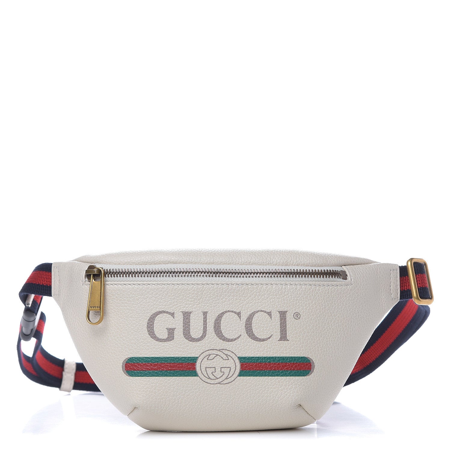 Gucci Grained Calfskin Small Logo Belt Bag White 1 of 9