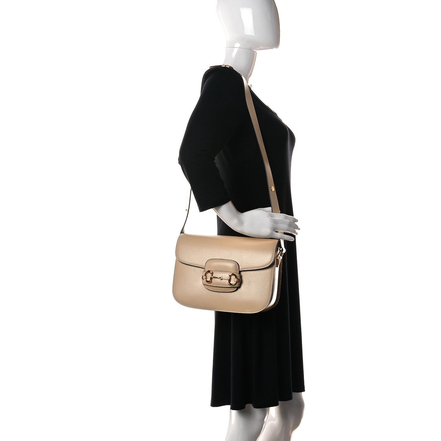 Azalea Calfskin Horsebit 1955 Shoulder Bag Bubble Tea