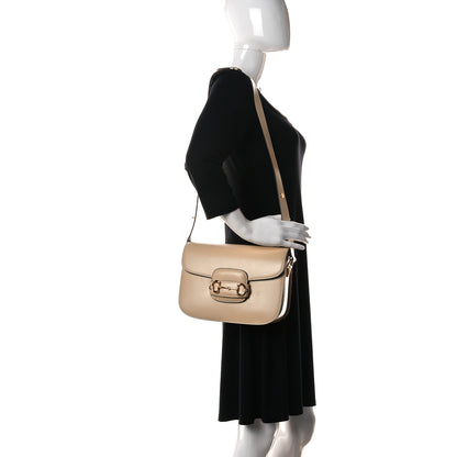 Gucci Azalea Calfskin Horsebit 1955 Shoulder Bag Bubble Tea 2 of 13