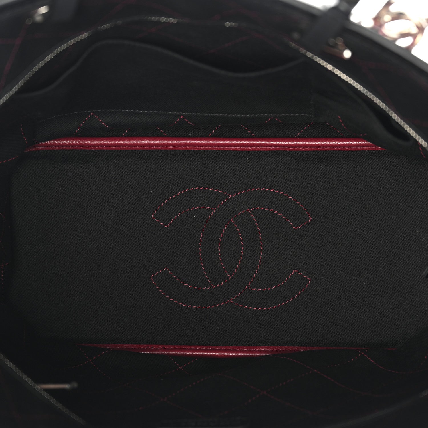 Chanel Grained Calfskin Shopping Fever Tote Red 6 of 11