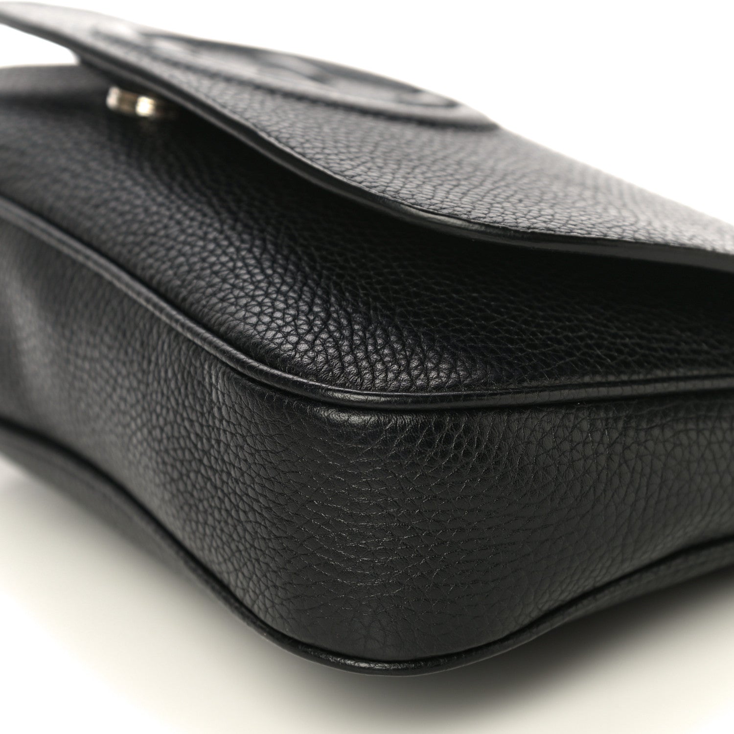 Gucci Pebbled Calfskin Medium Soho Flap Crossbody Black 11 of 12