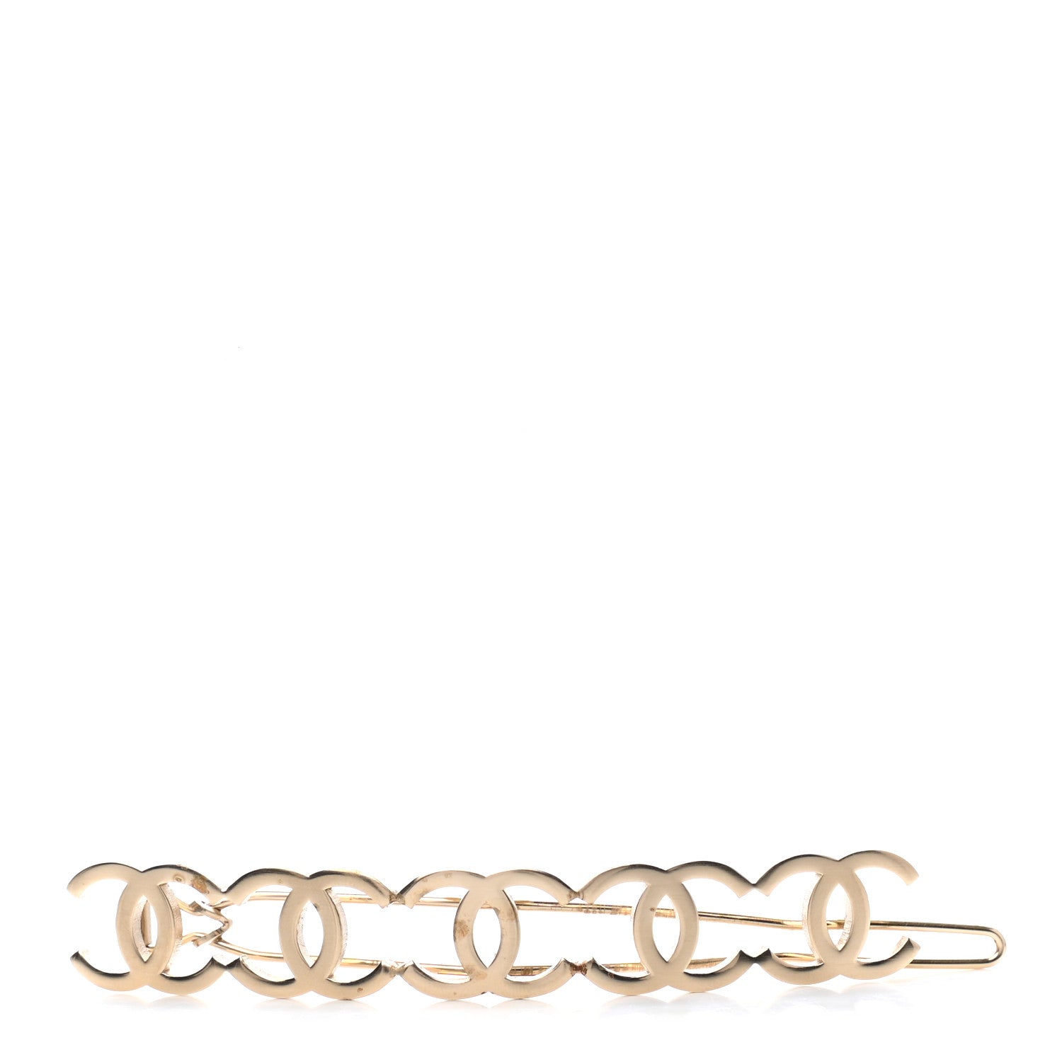Chanel Metal CC Hair Clip Barrette Gold 1 of 4