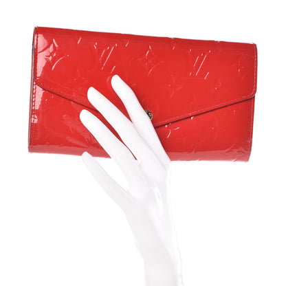Louis Vuitton Vernis Sarah Wallet NM Cherry 4 of 14