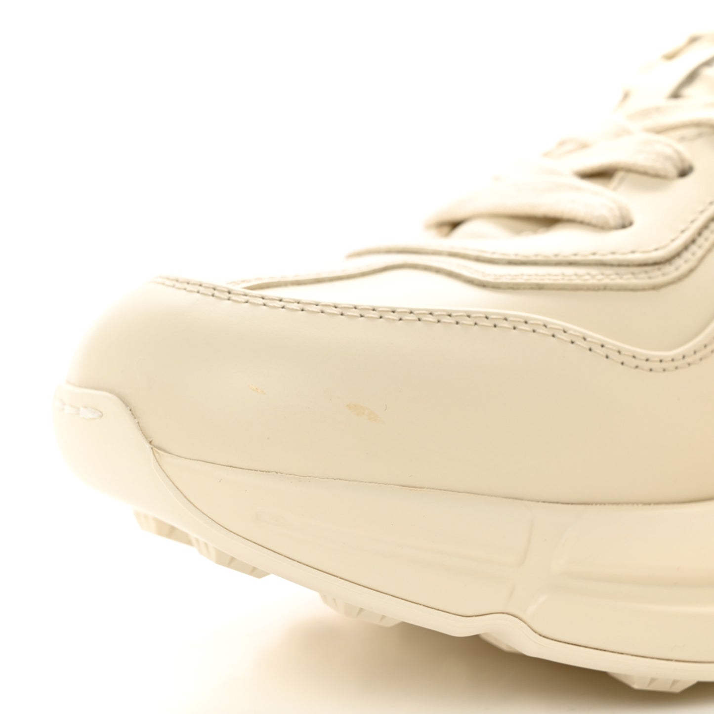 Apollo Calfskin Star Interlocking G Mens Rhyton Sneakers 8 Ivoire