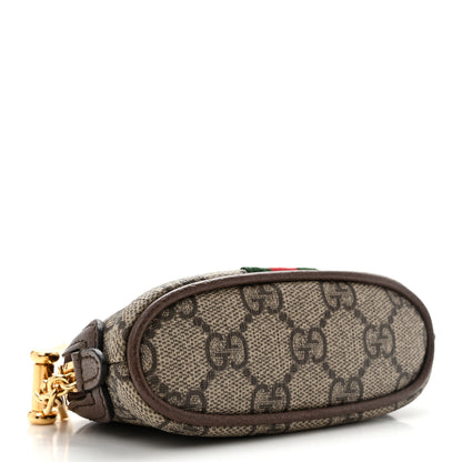 Gucci GG Supreme Monogram Web Ophidia Dome Key Pouch Beige New Acero 4 of 8
