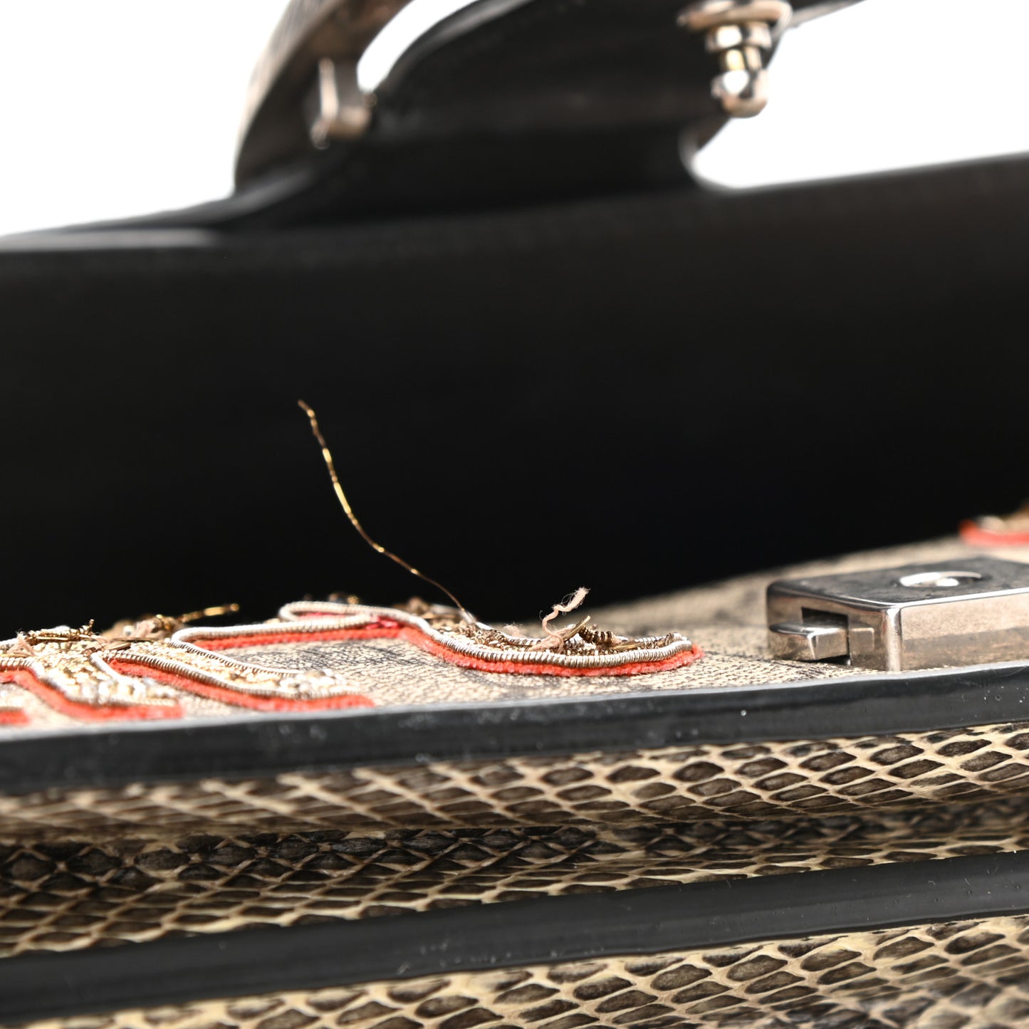 GG Supreme Monogram Elaphe Elephant Embroidered Small Dionysus Shoulder Bag