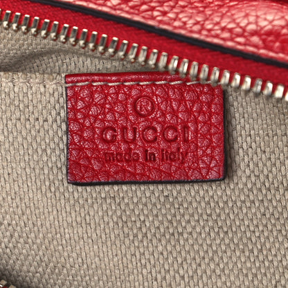 Gucci Pebbled Calfskin Small Soho Disco Bag Vibrant Red 5 of 10