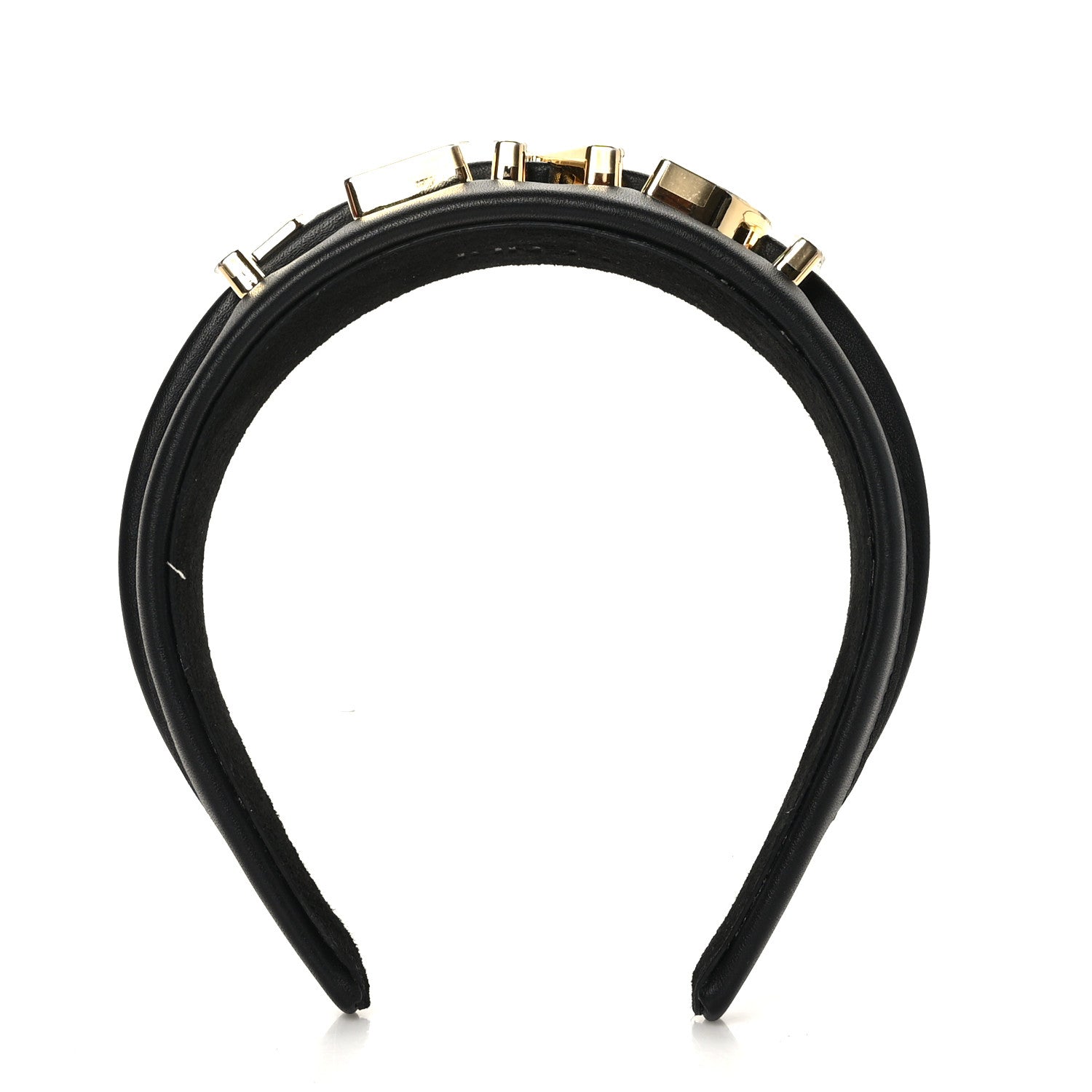 Fendi Lambskin Fendigraphy Headband Black 1 of 4