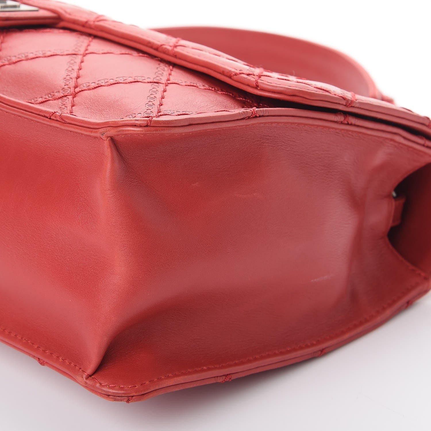 Chanel Calfskin CC Crave Reissue Crown Jumbo Flap Light Red 9 of 9
