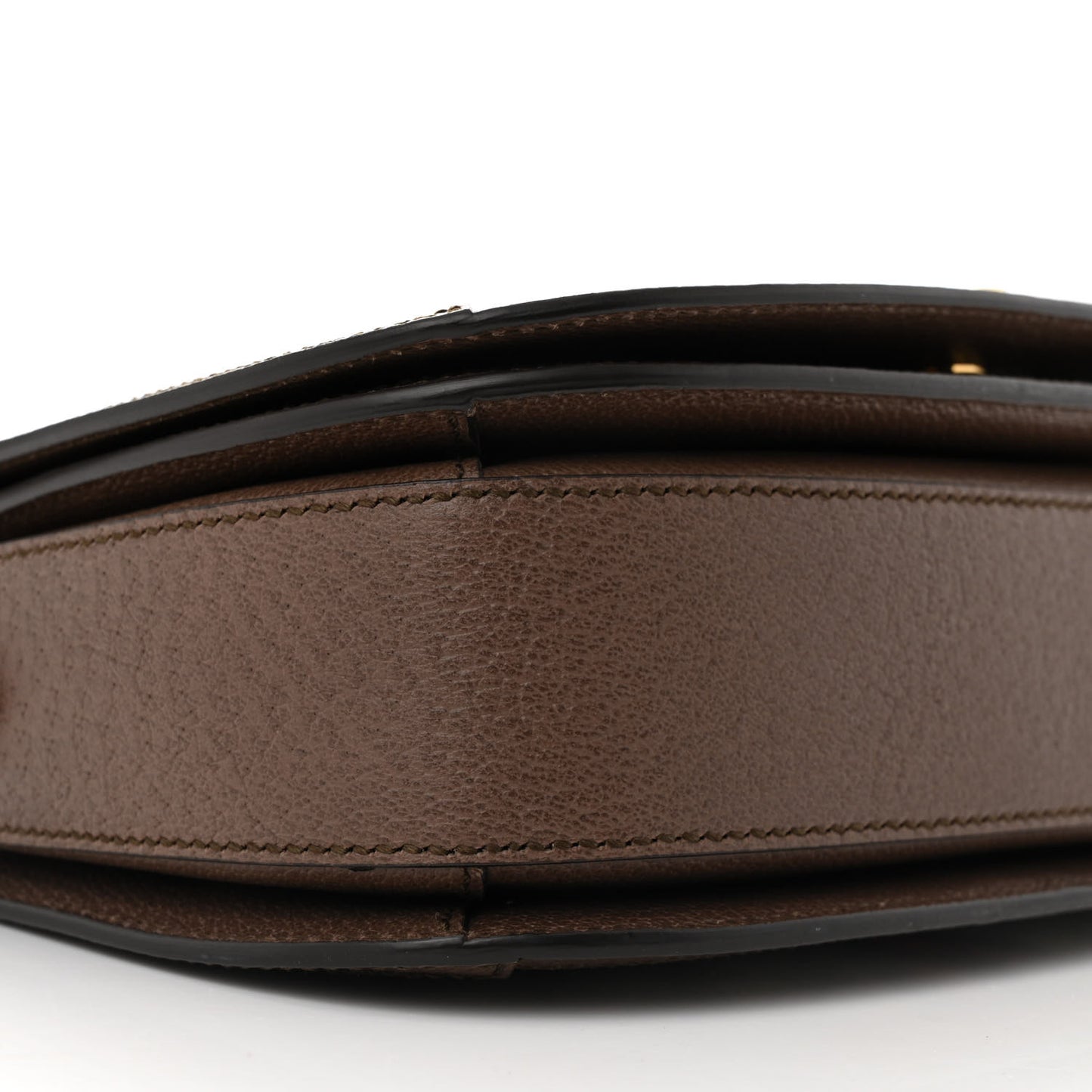 GG Supreme Monogram Web Small Ophidia Flap Messenger Bag Brown
