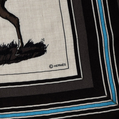 Hermes Cashmere Silk Couvertures Et Tenues de Jour Shawl 140 4 of 7