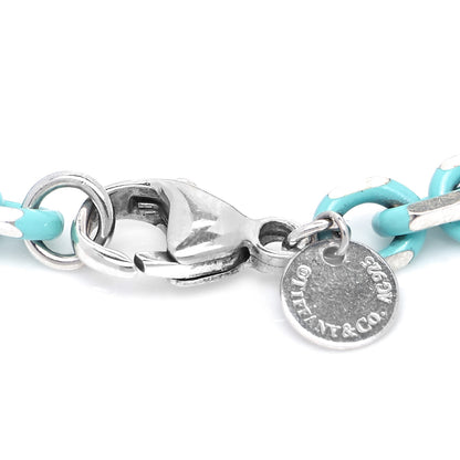 Tiffany Sterling Silver Enamel Link Bracelet Blue 4 of 6