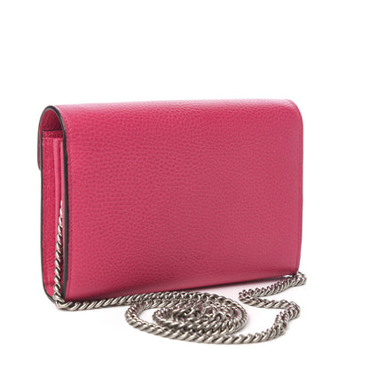 Gucci Dollar Calfskin Crystal Mini Dionysus Chain Wallet Box Pink 4 of 11