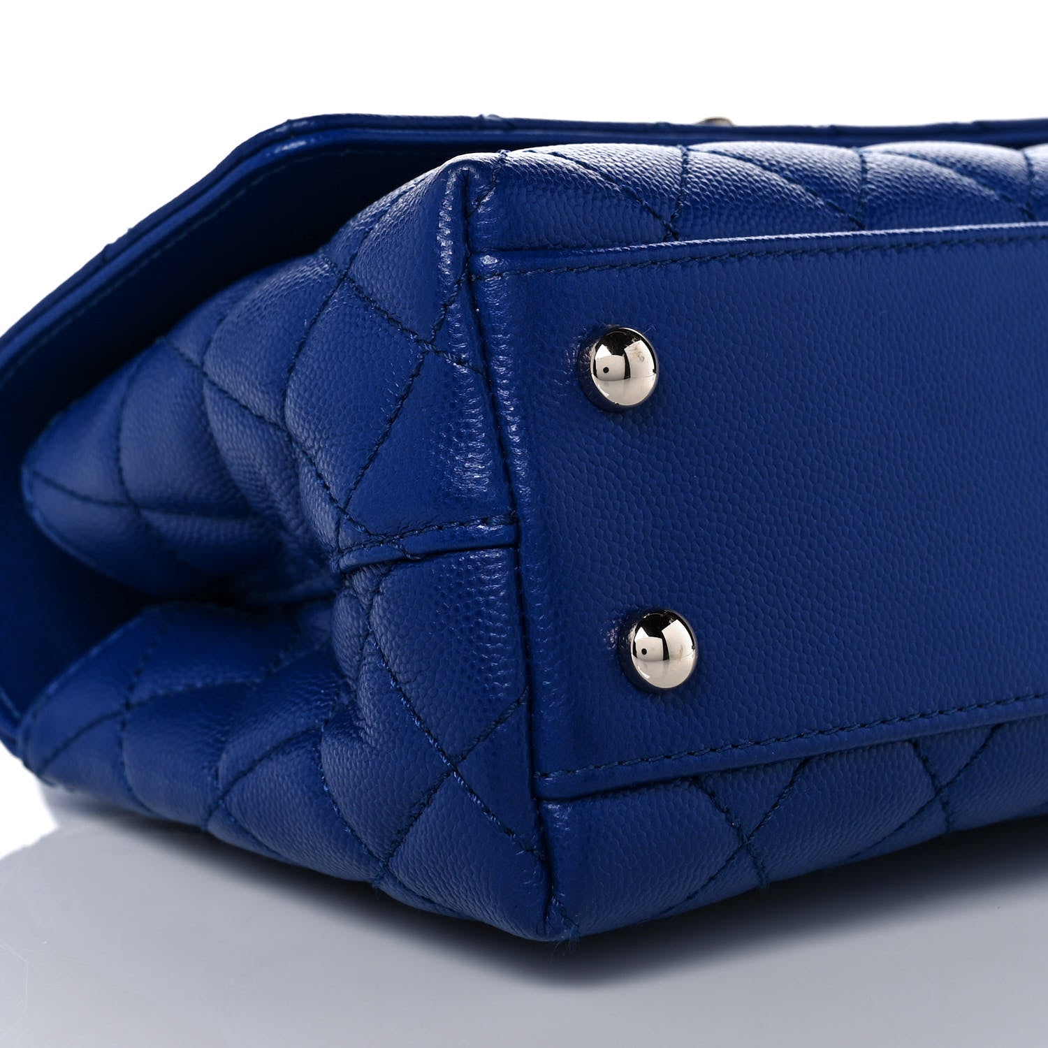 Chanel Caviar Quilted Mini Coco Handle Flap Blue 12 of 14