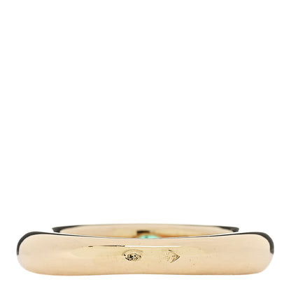 Cartier 18K Yellow Gold Emerald Ellipse Oval Cut Ring 54 6.75 3 of 4