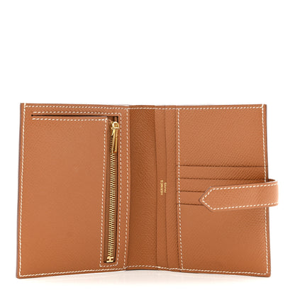 Hermes Epsom Bearn Compact Wallet Gold 5 of 9