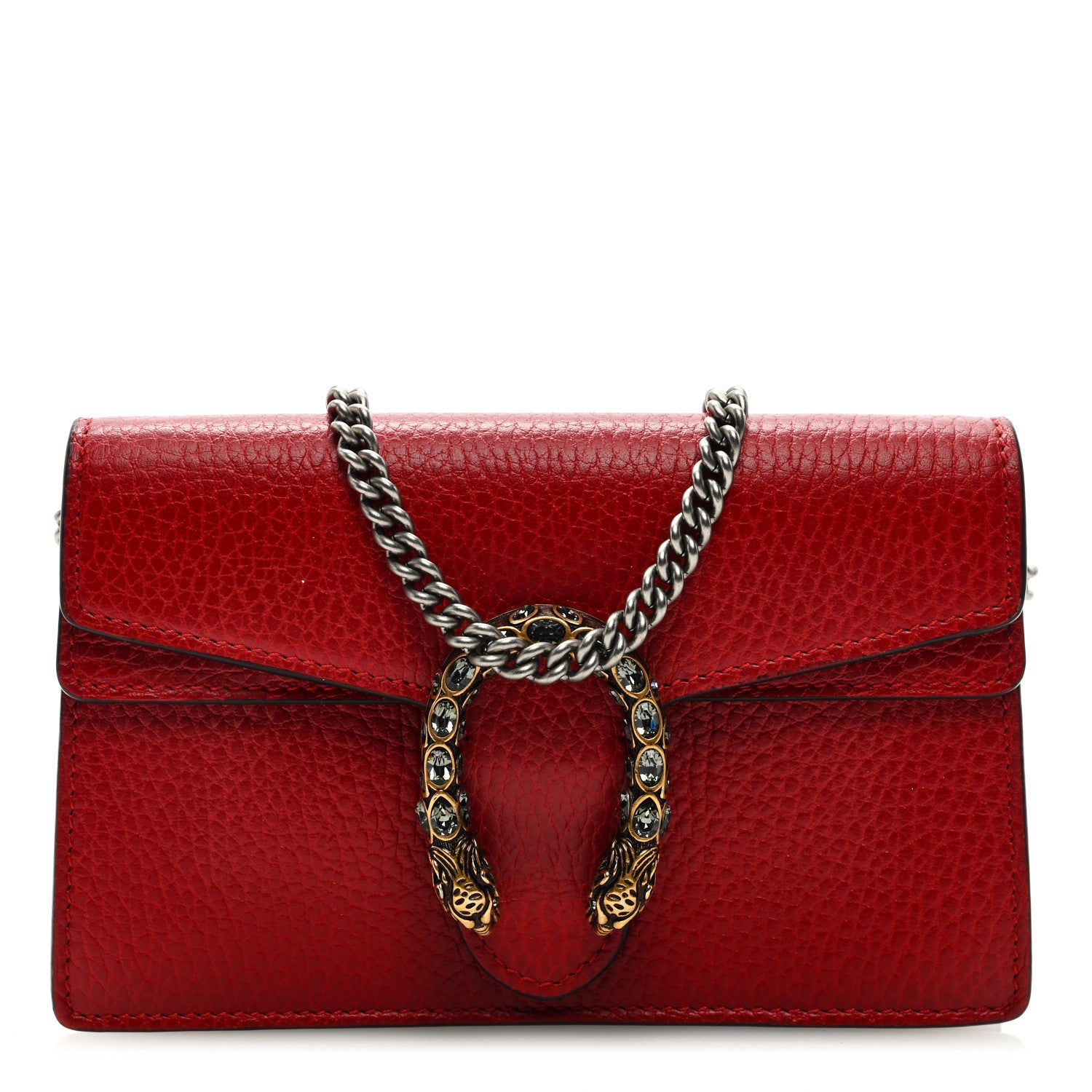 Gucci Calfskin Super Mini Dionysus Shoulder Bag Hibiscus Red 1 of 8
