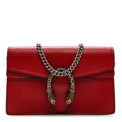 Gucci Calfskin Super Mini Dionysus Shoulder Bag Hibiscus Red 1 of 8