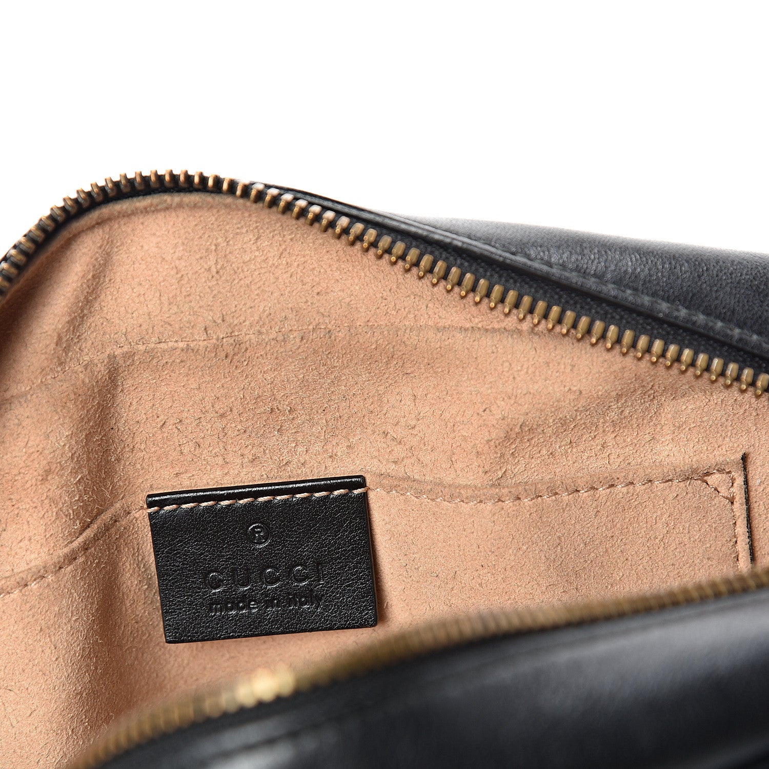 Gucci Calfskin Matelasse Small GG Marmont Chain Shoulder Bag Black 12 of 16