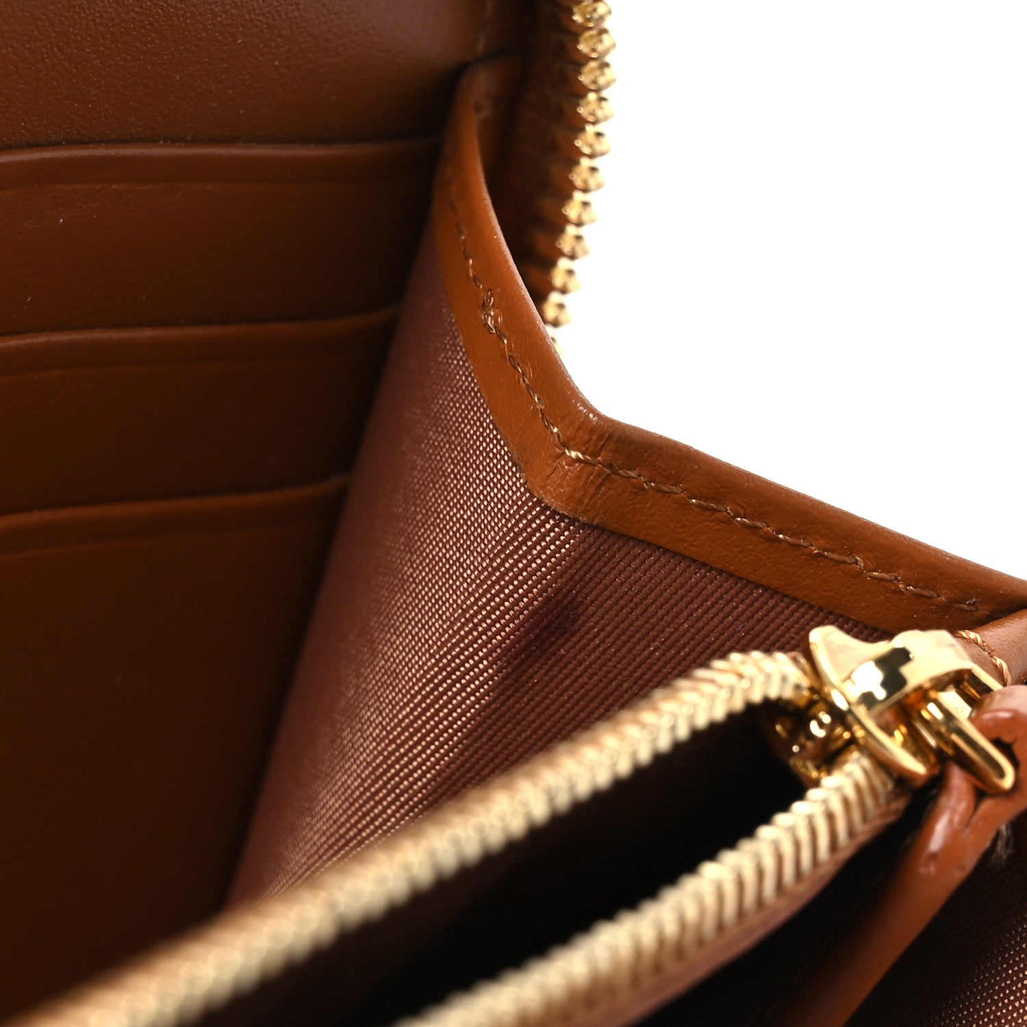 MCM Visetos Large Zip Around Wallet Cognac 8 of 9