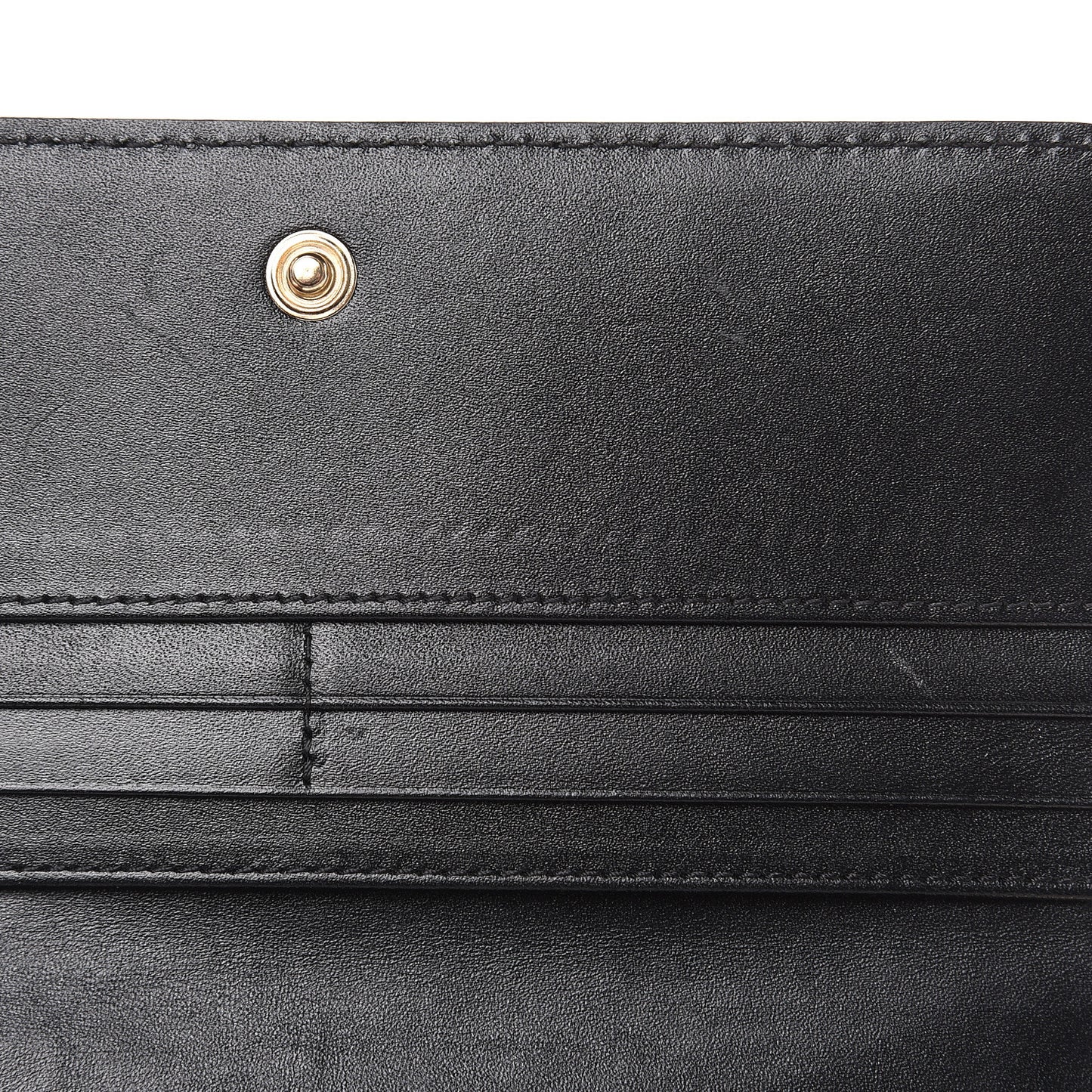 Grain Calfskin Continental Wallet Black