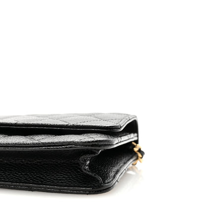 Chanel Caviar Quilted Wallet on Chain WOC Black 11 of 12