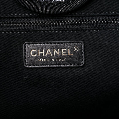 Chanel Lurex Boucle Medium Deauville Tote Black 5 of 8