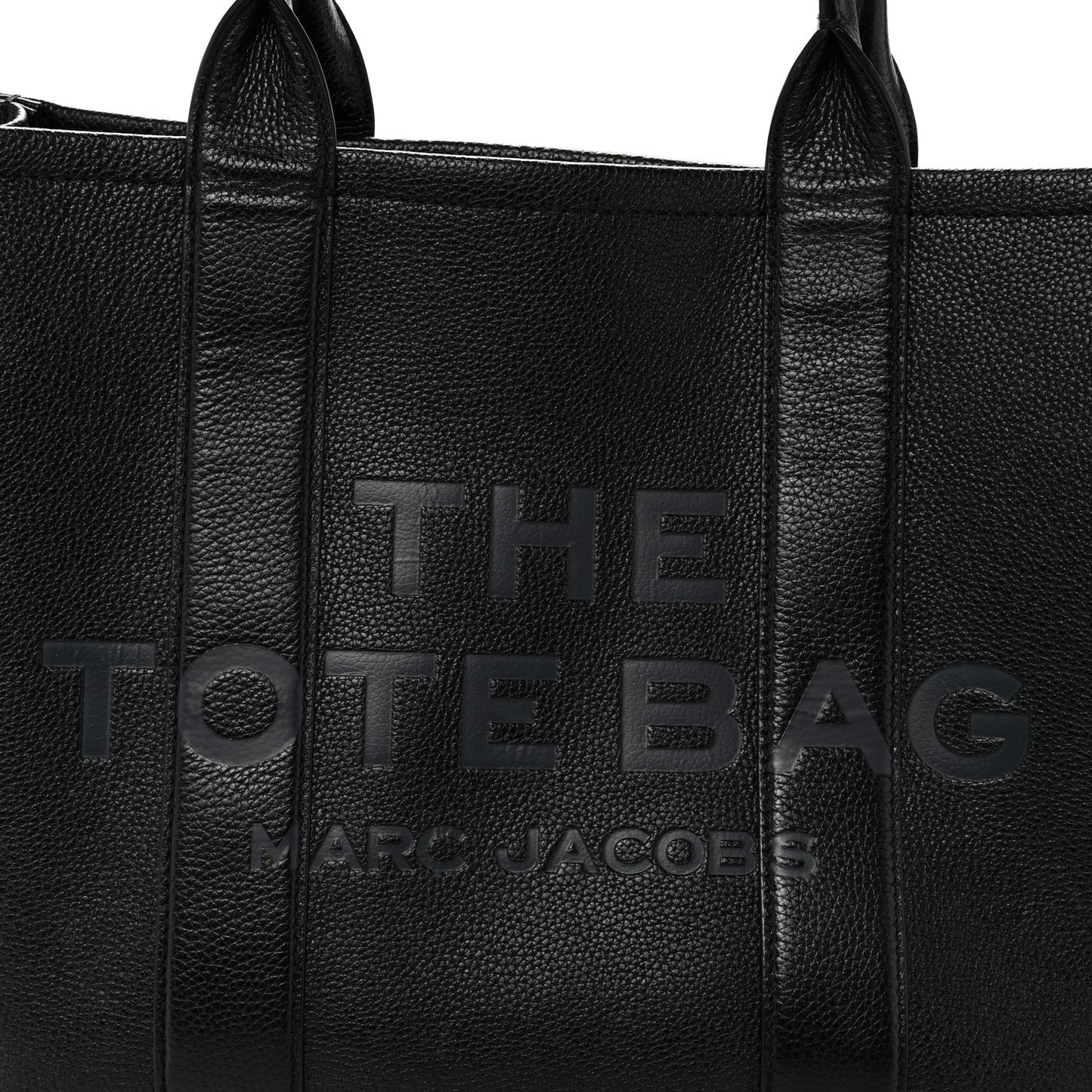 Grained Calfskin Large The Tote Bag Black