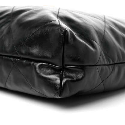 Chanel Shiny Calfskin Quilted Large Chanel 22 Black 10 of 11