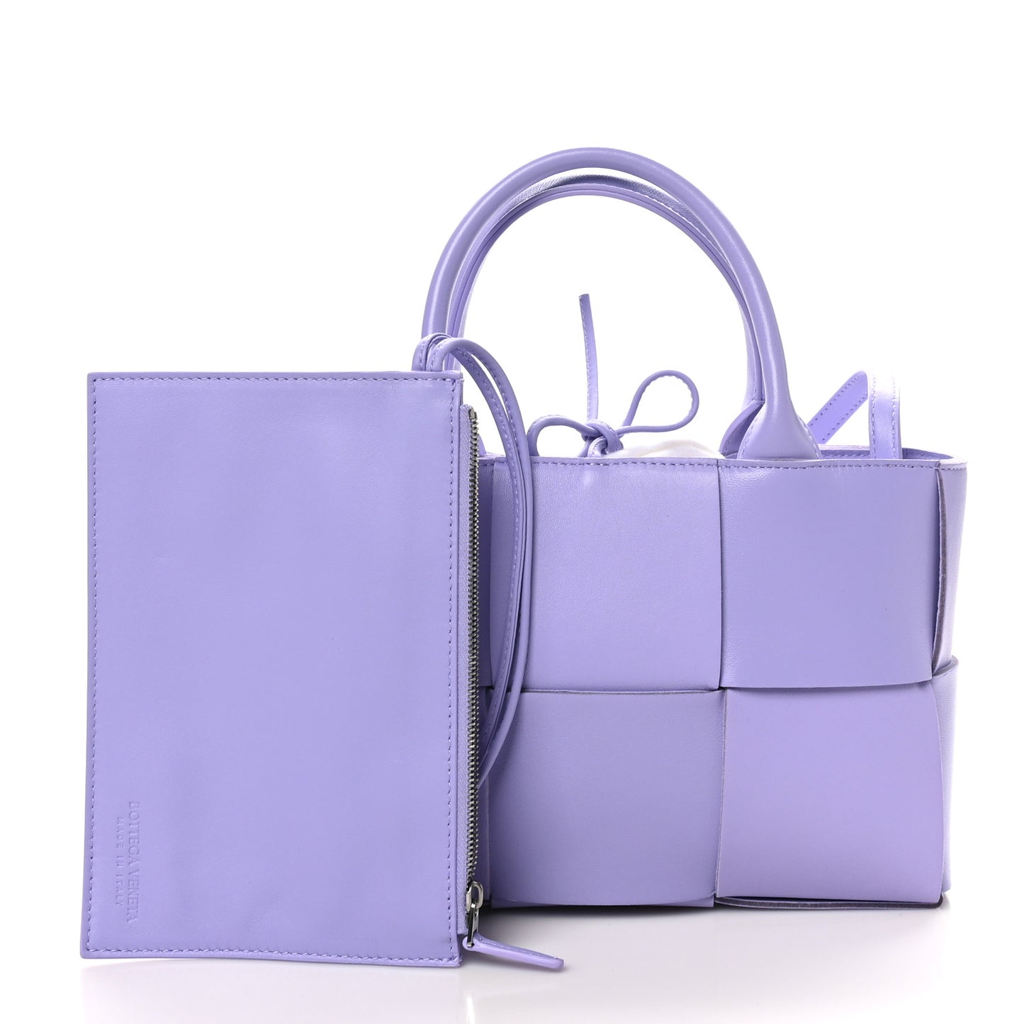 Nappa Maxi Intrecciato Mini Arco Tote Wisteria
