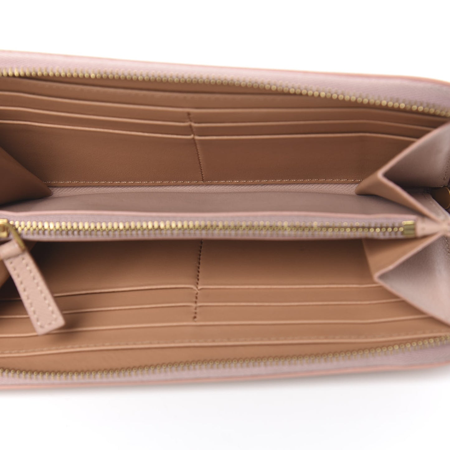 Trench Calfskin Zip Around Wallet Ash Rose