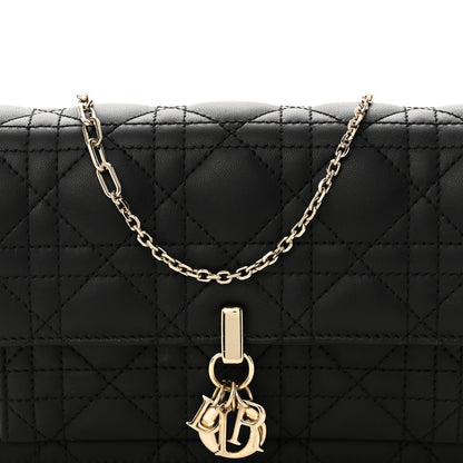 Christian Dior Lambskin Cannage Chain My Dior Daily Chain Pouch Black 7 of 10