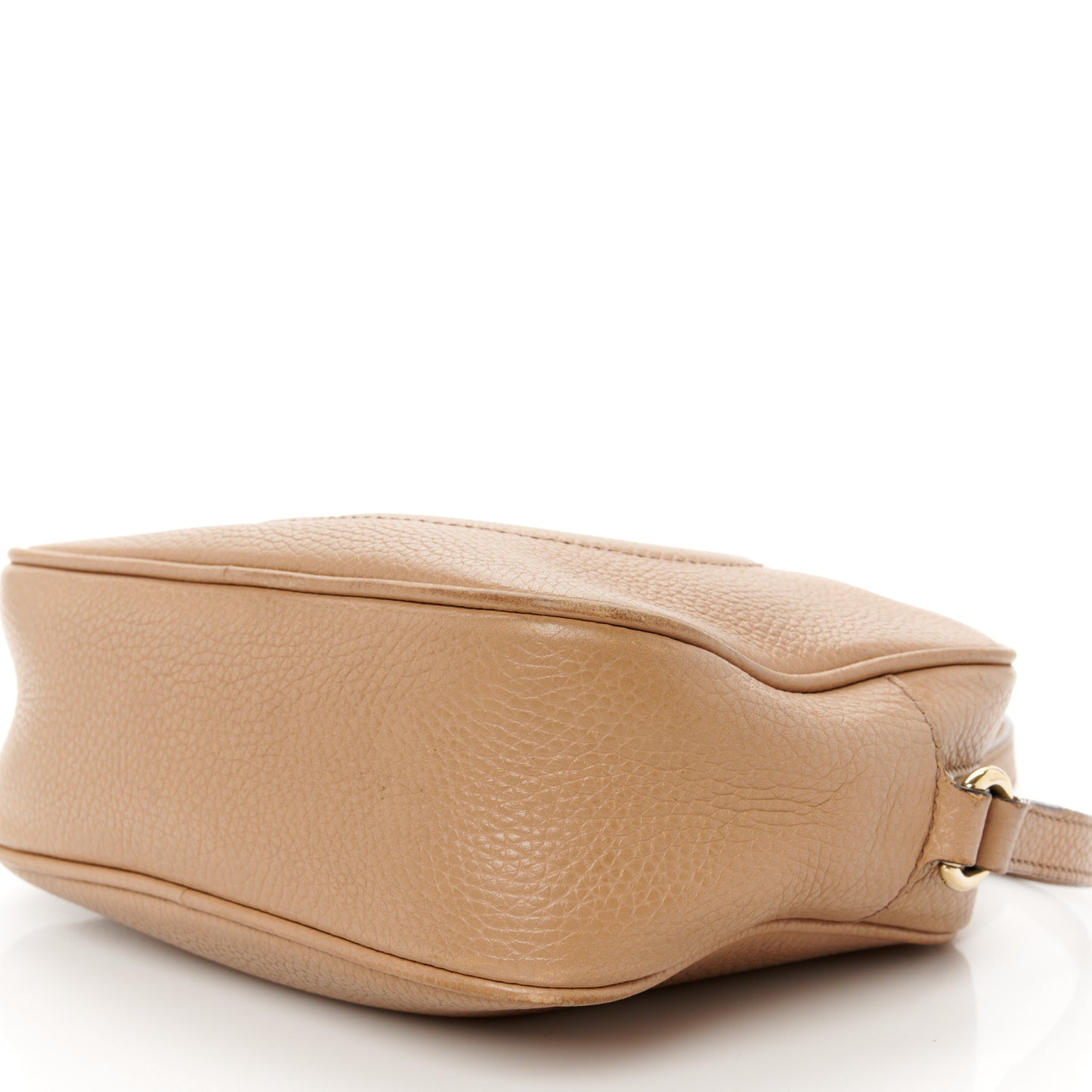 Pebbled Calfskin Small Soho Disco Bag Camelia