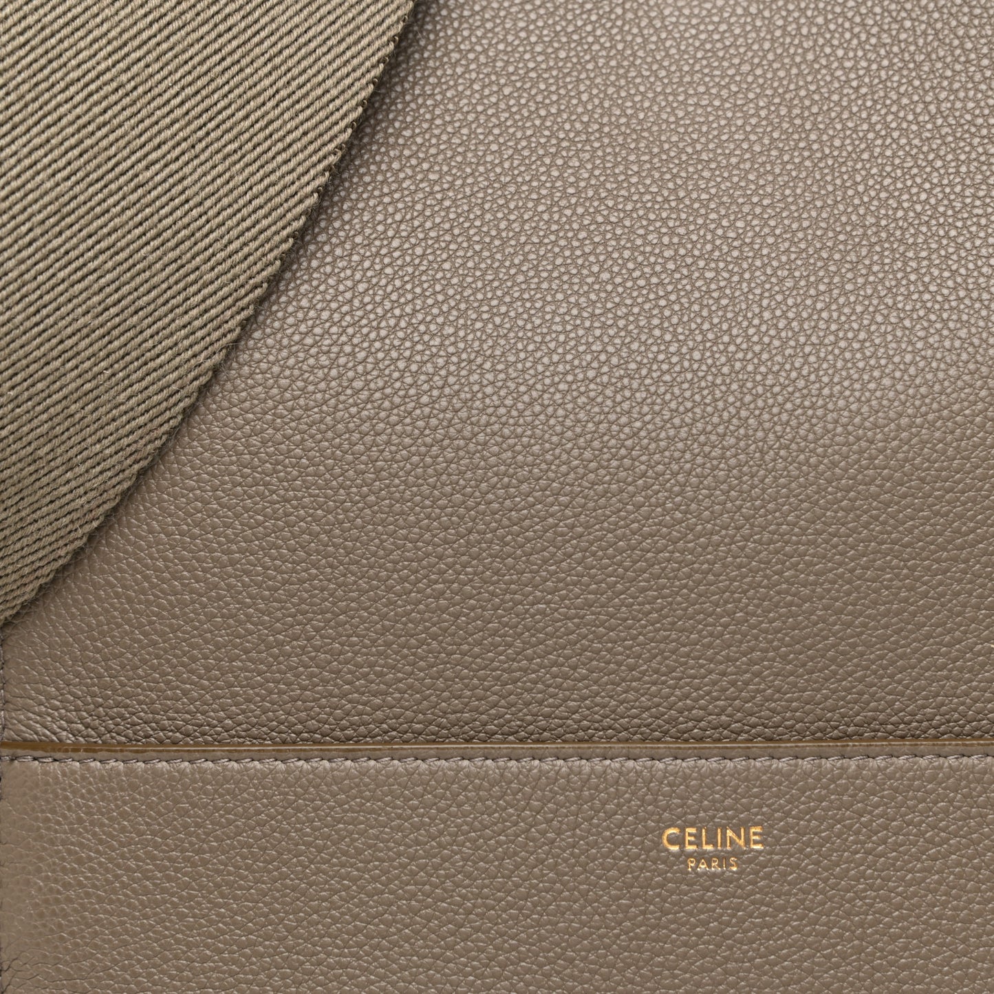 Soft Grained Calfskin Sangle Bucket Bag Taupe