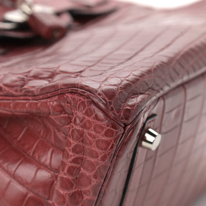 Hermes Matte Niloticus Crocodile Birkin 30 Rouge H 9 of 17