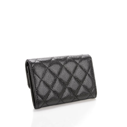 Chanel Caviar Quilted Flap Card Holder Black 3 of 8