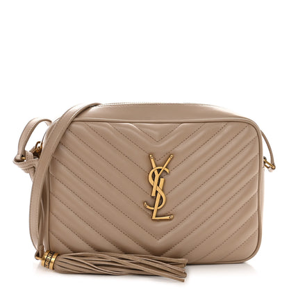 Saint Laurent Calfskin Matelasse Monogram Lou Camera Bag Dark Beige 1 of 9
