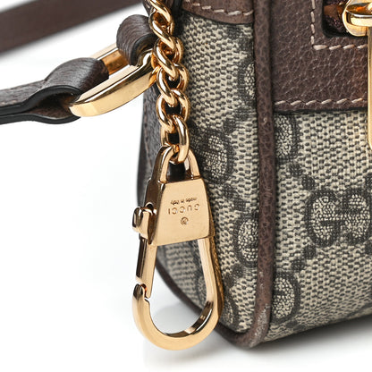 Gucci GG Supreme Monogram Web Mini Ophidia Shoulder Bag Brown 7 of 12