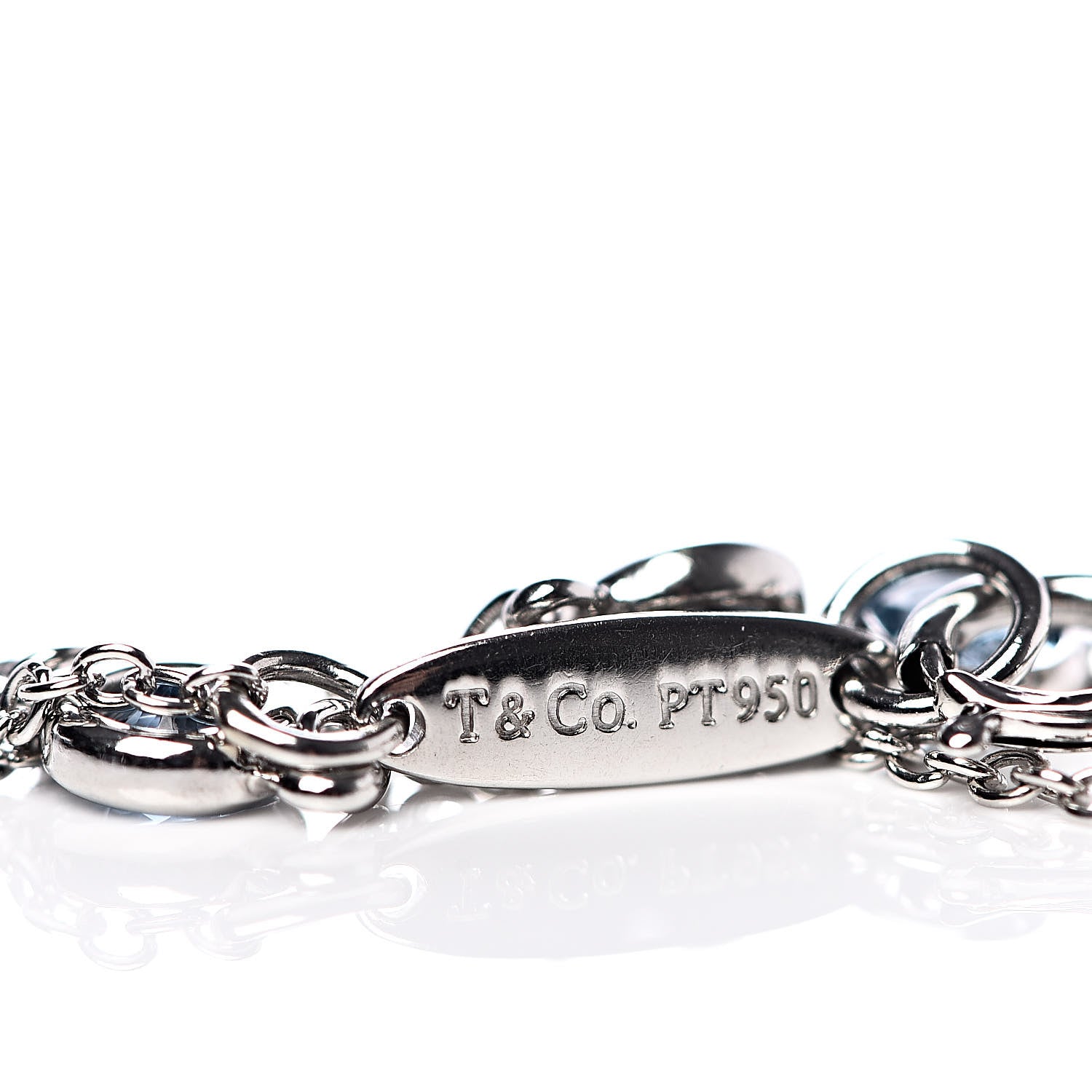 Tiffany Platinum Aquamarine Elsa Peretti Color By The Yard 5 Station Bracelet 4 of 6