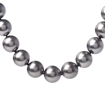 Mikimoto 18K White Gold Gray South Sea Cultured Pearl 9-10mm Ginza Strand Necklace 18" 4 of 6