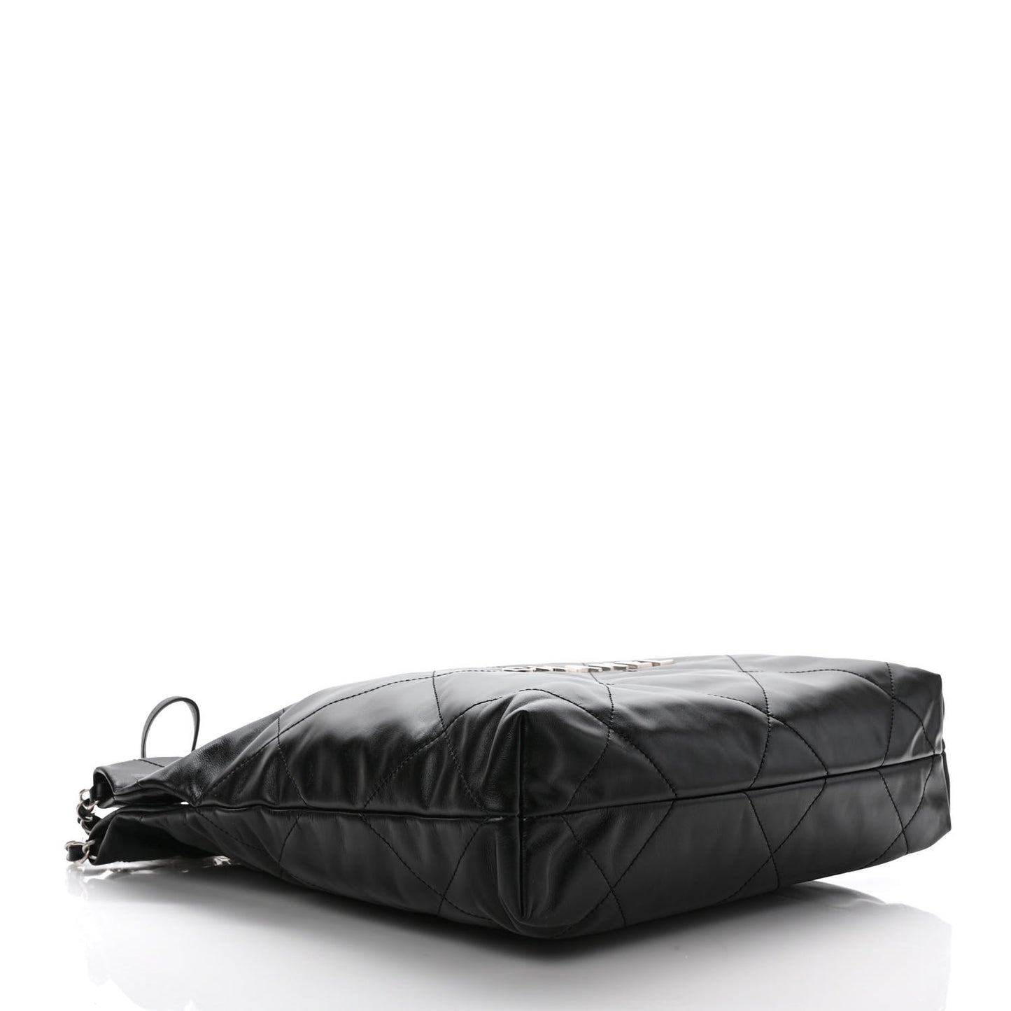 Shiny Calfskin Quilted Small Chanel 22 Black