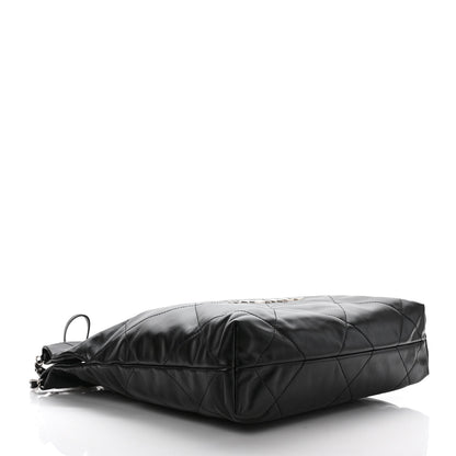 Chanel Shiny Calfskin Quilted Small Chanel 22 Black 4 of 9