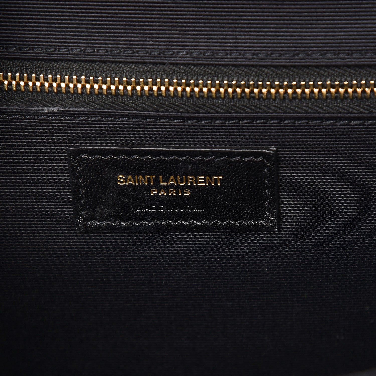 Saint Laurent Grain De Poudre Matelasse Chevron Large Monogram Satchel Black 7 of 8